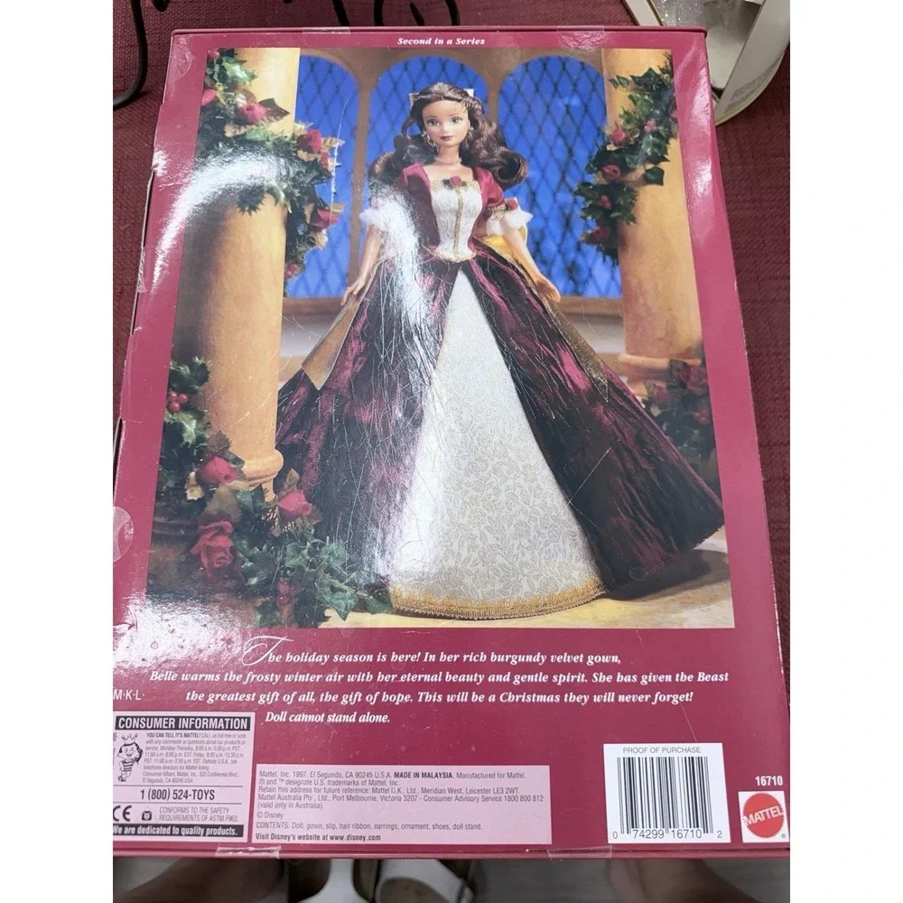 Vintage Holiday Princess Belle Disney's Beauty and the Beast Mattel Doll 1997